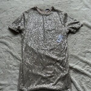 Devoted Champagne Sequin Dress Size Small